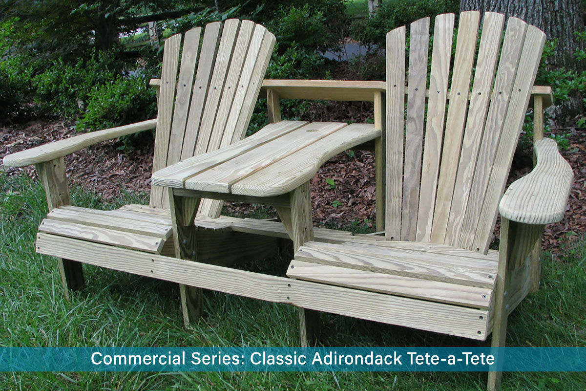 Commercial Series Classic Adirondack Tete-a-Tete