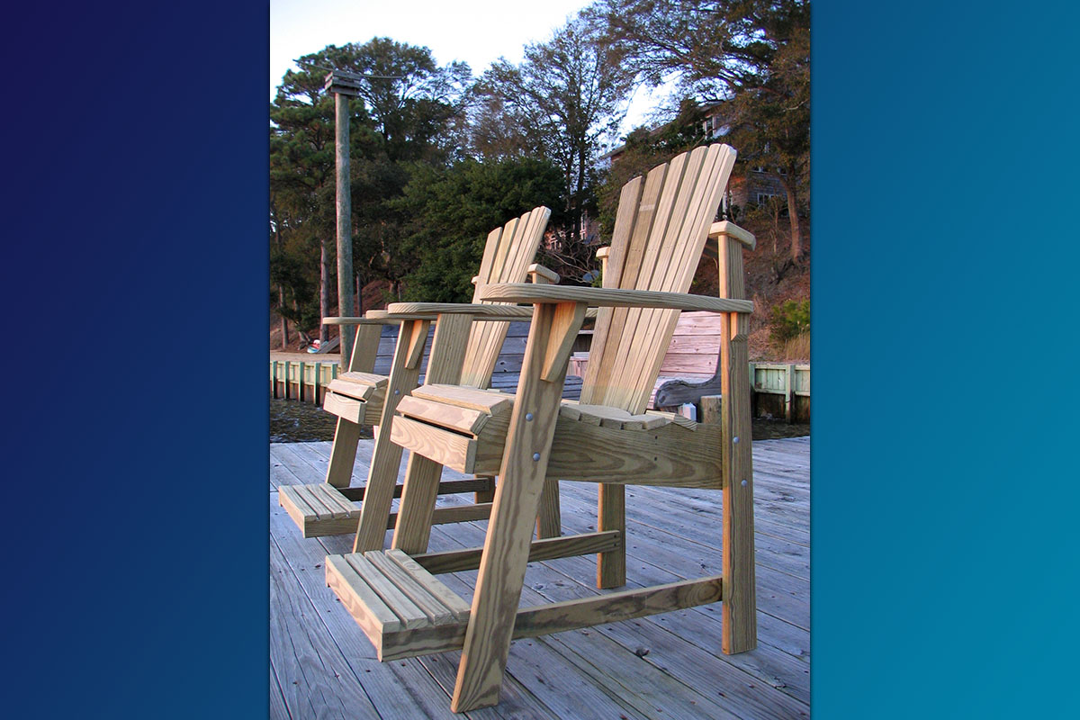 Adirondack Balcony Pub Chair (Unfinished Natural)