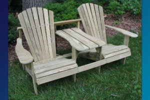 Adirondack Double Seater (Unfinished Natural)