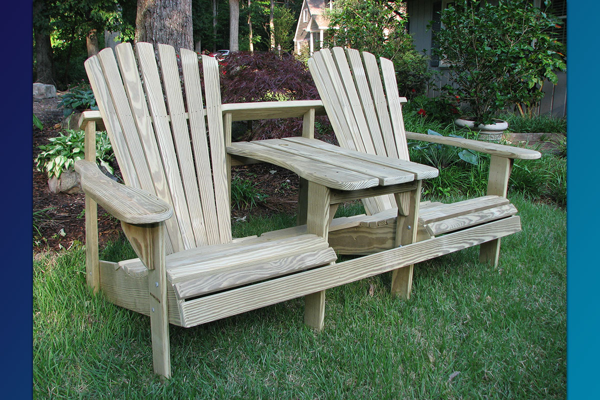 Adirondack Double Seater (Unfinished Natural)